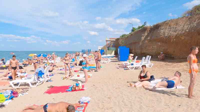 Пляж посёлка Николаевка, Крым