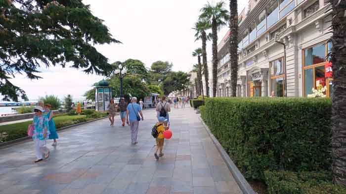 Ялта, Набережная, прогулочная зона