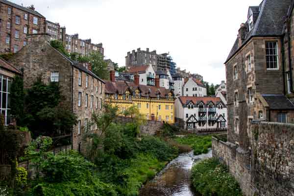 View of Dean Village in Edinburgh