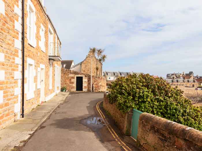 Traditional village houses in The Terrace area of Elie, Scotland.