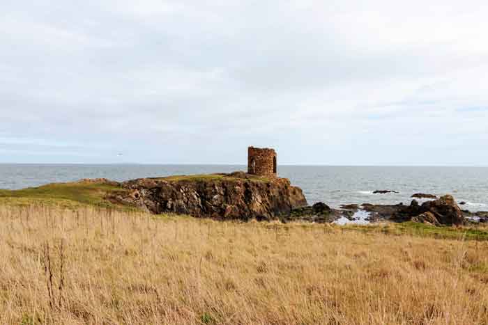 View of Lady's Tower in Elie, Scotland.