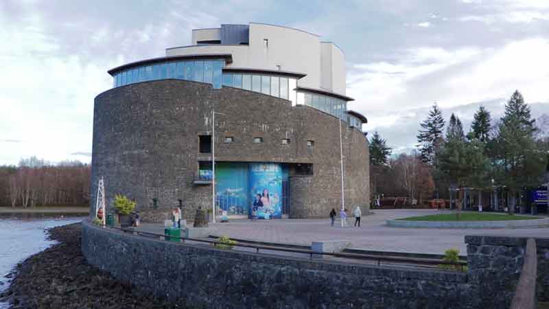 Входная зона в аквариум Sea Life в Loch Lomond Shores.