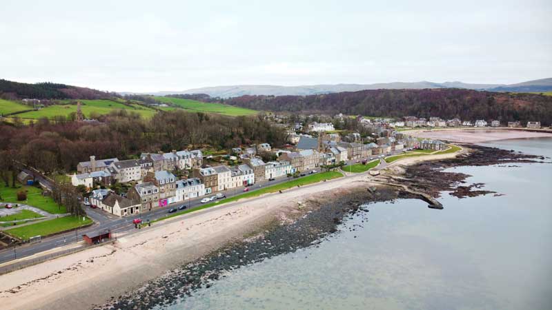 Вид на город Миллпорт с высоты птичьего полета, остров Грейт-Камбри